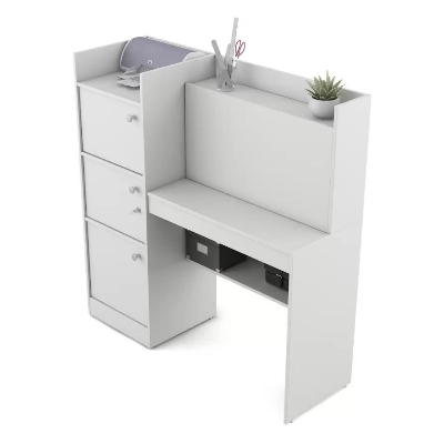 Picture of Furniture Express Modern Reading Table/Study Desk/Laptop Desk With Three Large Storage And Lock - Organize Your Workstation Effectively