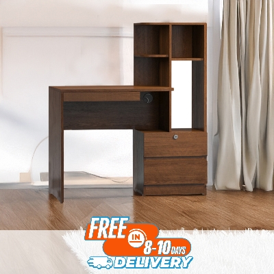 Picture of Furniture Express High Quality Computer Table | Study Table | Reading Table | Laptop Table with Two Drawes & Shelves Storage by Best Quality Furniture