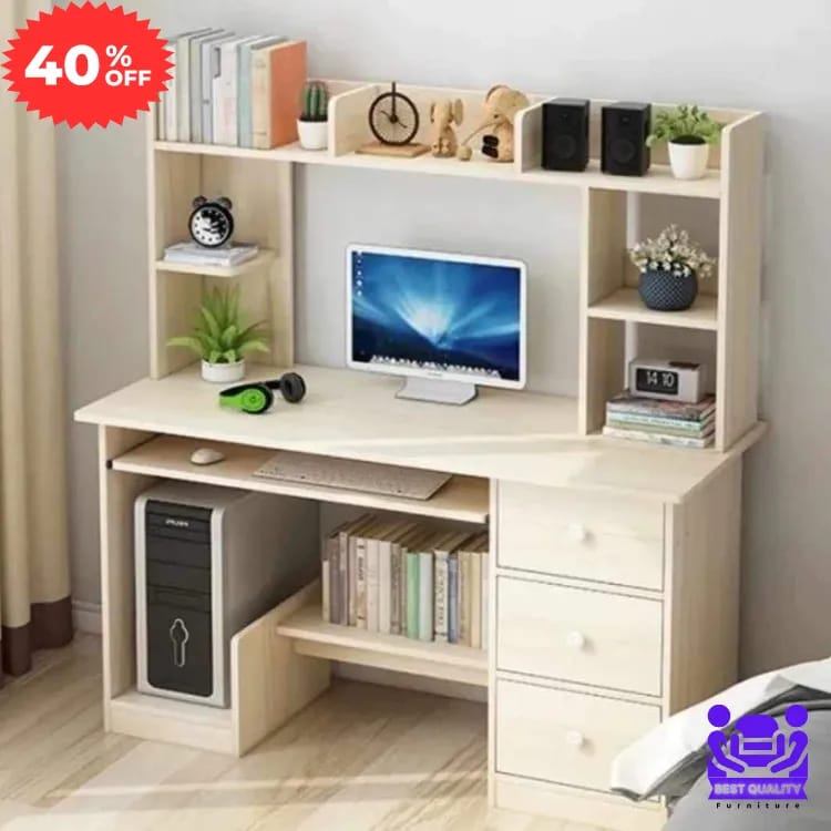 Picture of Furniture Express Modern Study Desk/Computer Table With Drawer - High-Quality Furniture For Home Or Office