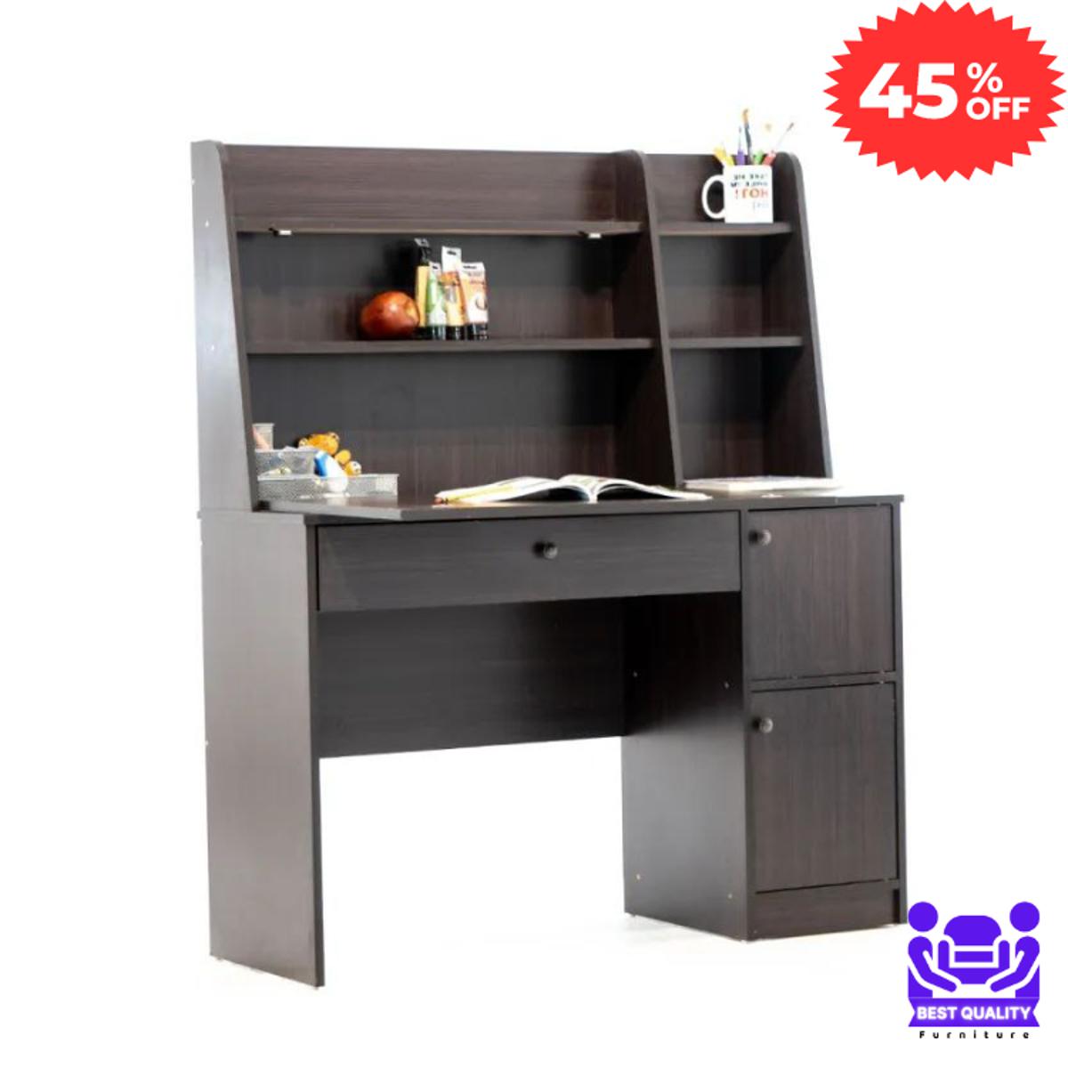 Picture of Furniture Express Premium Quality - Modern Reading Table/Study Desk/Laptop Desk with Drawers & Shelf Storage by Best Quality Furniture - Trend and Need full
