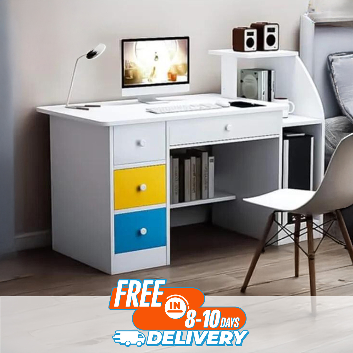 Picture of Furniture Express Laptop Table With Drawer - Best Quality Furniture For Study - Organize Your Workspace With Functional Study Table