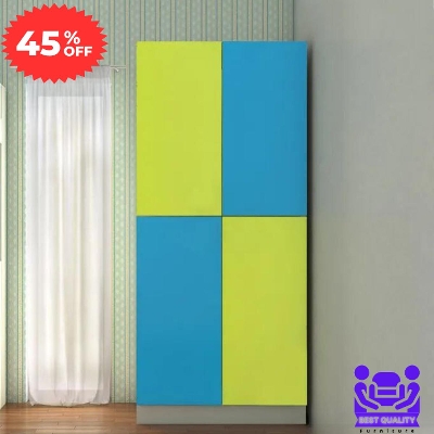 Picture of Furniture Express 4 Door Generic Hudson Storage Organizer Almirah for Living Room & Bedroom | Multipurpose Wardrobe for Kids Clothes Shelf Storage