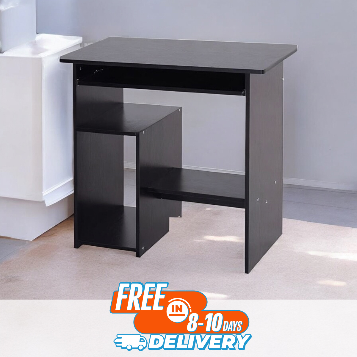 Picture of Furniture Express Computer Table / Multi Compartment for Work From Home PC Table / Laptop Table - Best Quality Furniture - Minimalistic Sophistication