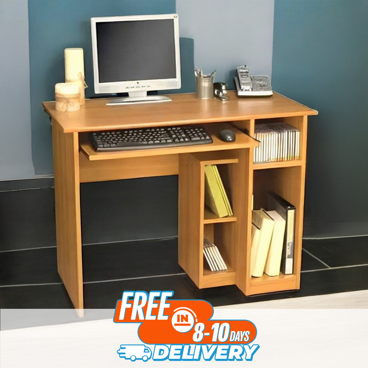 Picture of Furniture Express Modern Computer Table | Laptop Table | Study Table | Size-L-36+ W-18+ H-30 inch For Home and Office,Best Quality Melamine Board Imported From Malaysia