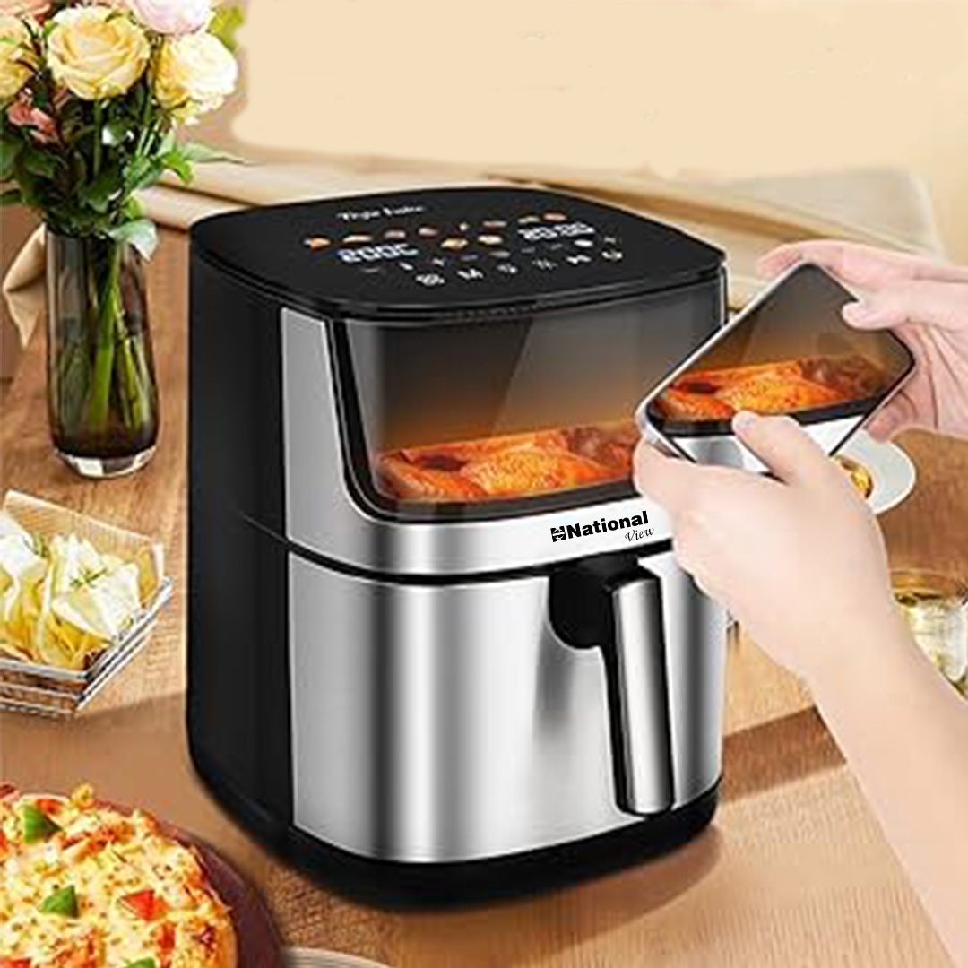 Picture of National Smartheat Hot Air Fryer 10 Ltr With Viewing Glass Window, Frying Without Oil, Digital Touch Display,10 In 1 Cooking Function-1700 Watt