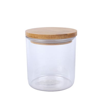 Picture of RFL Crystal Jar With Bamboo Lid 500 ML 