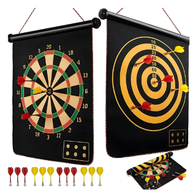Magnetic Dart Board — Double-Sided, Safe 6-Dart Set for Kids &amp; Adults (Indoor/Outdoor) Baby World Bangladeshonline shop bangladeshothoba.com