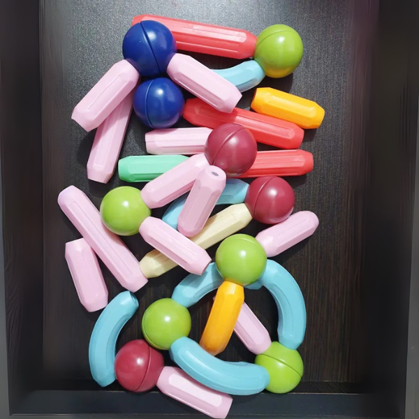 Magnetic Rods &amp; Steel Balls Building Set | STEM Construction Toy (Ages 6+) Baby World Bangladeshonline shop bangladeshothoba.com