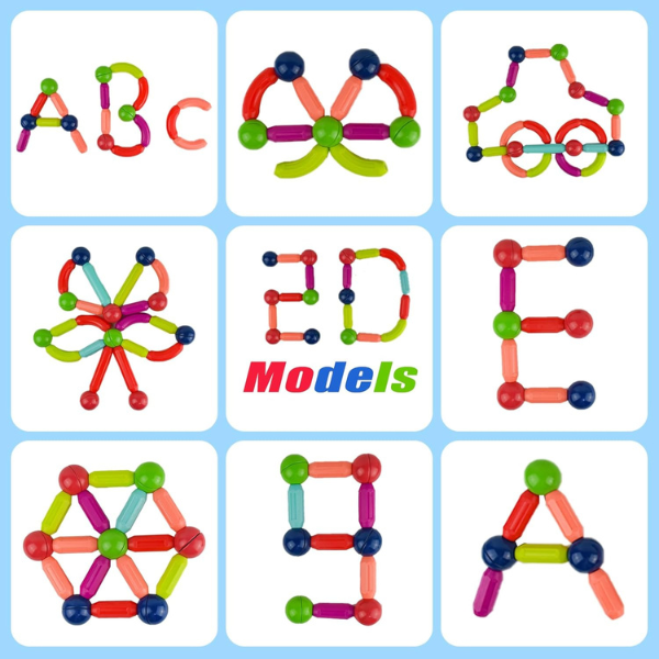 Magnetic Rods &amp; Steel Balls Building Set | STEM Construction Toy (Ages 6+) Baby World Bangladeshonline shop bangladeshothoba.com