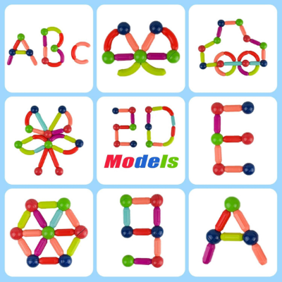 Magnetic Rods &amp; Steel Balls Building Set | STEM Construction Toy (Ages 6+) Baby World Bangladeshonline shop bangladeshothoba.com