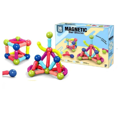 Magnetic Rods &amp; Steel Balls Building Set | STEM Construction Toy (Ages 6+) Baby World Bangladeshonline shop bangladeshothoba.com