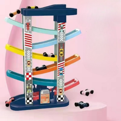 Wooden Ramp Racer Tower — Car Gliding Track Toy for Toddlers (Ages 1–4) Baby World Bangladeshonline shop bangladeshothoba.com