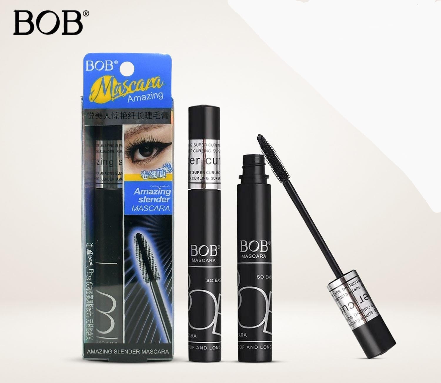 Picture of BOB Amazing Slender Waterproof Curling Mascara Black Premium High Quality