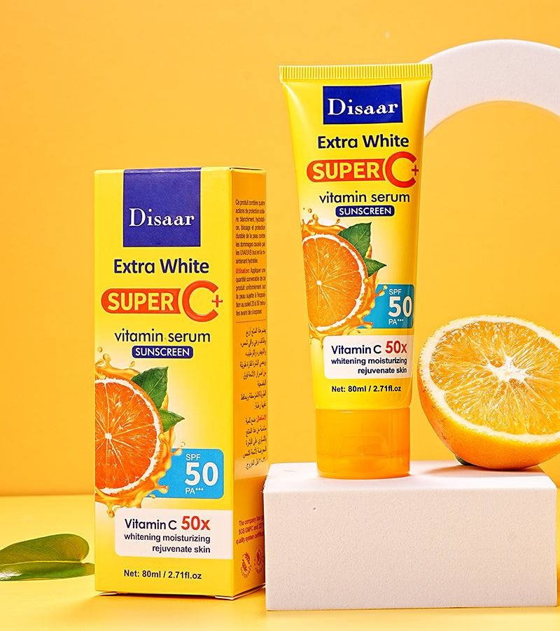 Picture of Disaar Extra White Super C+ Vitamin C Serum Sunscreen 80ml