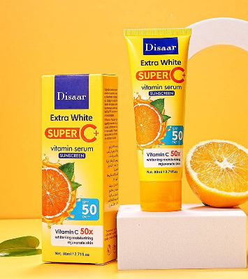Picture of Disaar Extra White Super C+ Vitamin C Serum Sunscreen 80ml