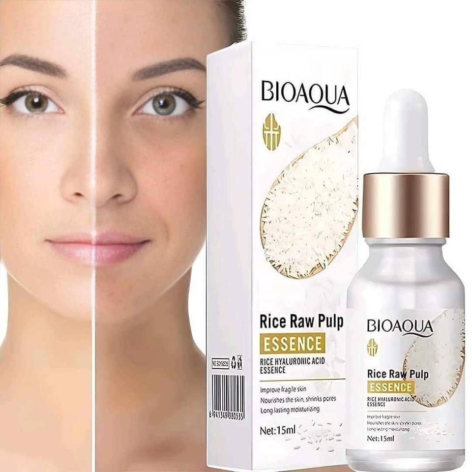 Picture of BIOAQUA Rice Raw Pulp Essence, Hyaluronic Acid Rice SerumImprove Hyperpigmentation, Boost Collagen, Vitality Shrink Pores Skin Care-15ml