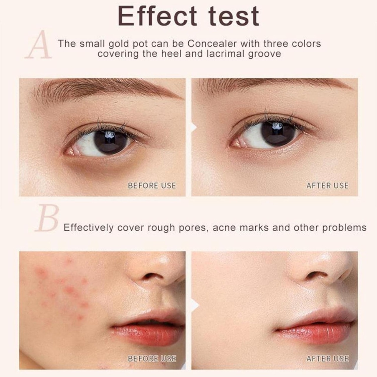 Picture of Sweet Mint Concealer Palette 3 Color Long lasting High Coverage concealer