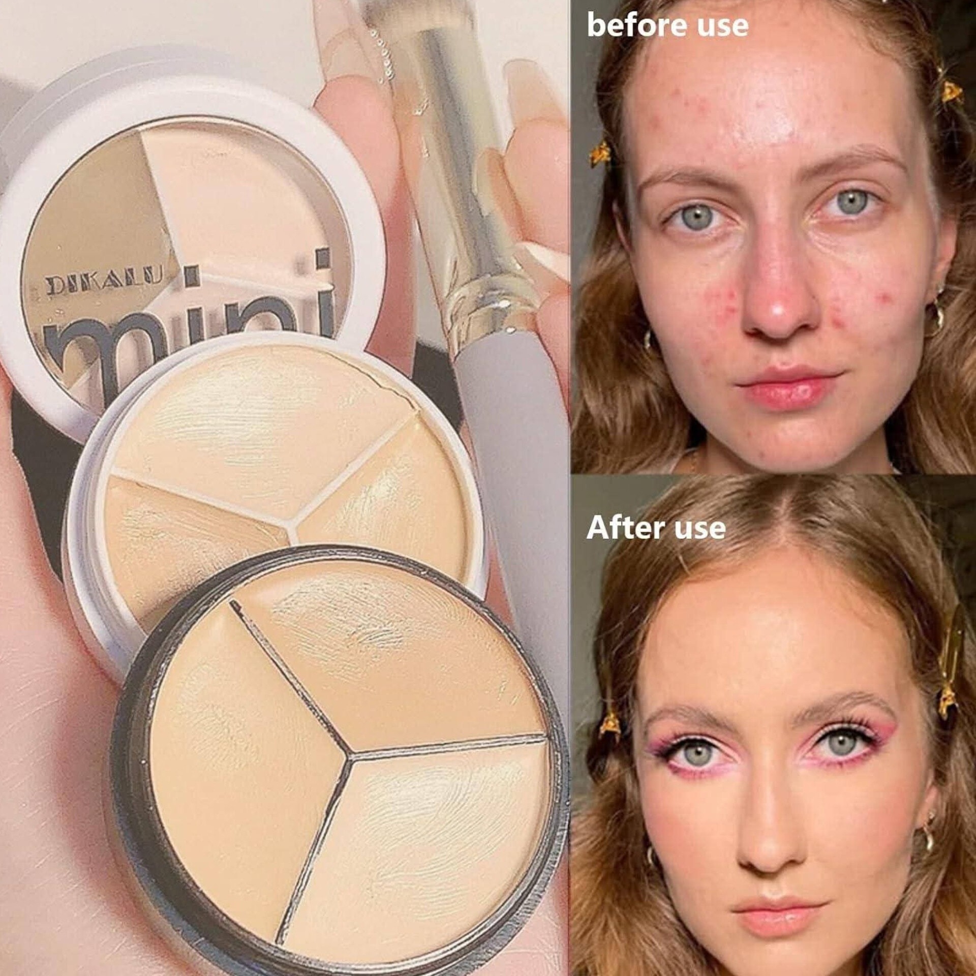 Picture of Sweet Mint Concealer Palette 3 Color Long lasting High Coverage concealer