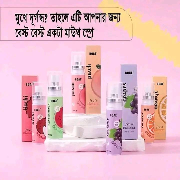 Picture of Oral Care Fruity Fresh Breath Mouth Spray Portable Refreshing Mint Mouth Perfume Breath Freshener Spray for Bad Breath