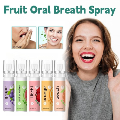 Picture of Oral Care Fruity Fresh Breath Mouth Spray Portable Refreshing Mint Mouth Perfume Breath Freshener Spray for Bad Breath