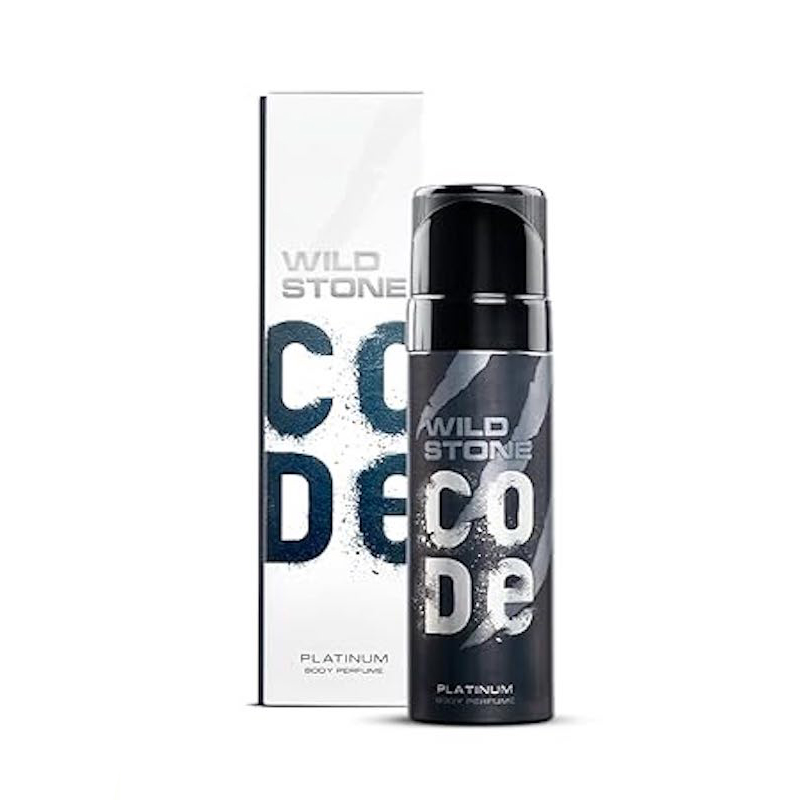 Picture of Wild Stone - Code Platinum No Gas Body Perfume For Men, Long Lasting Intense Fragrance, 120ml