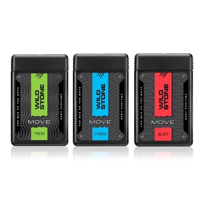 Picture of Wild Stone - Fresh, Charge, Blast Long Lasting Pocket Perfume for Men, Pack of 3 (18ml each)