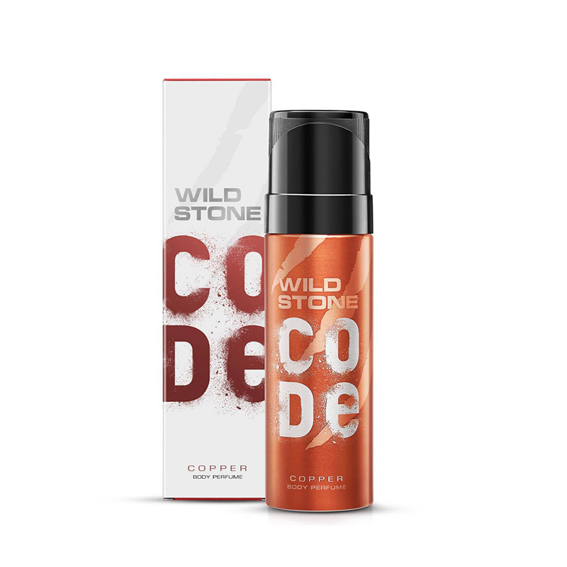 Picture of WILD STONE CODE Copper Long Lasting No Gas Body Perfume For Men, 120ml - Copper, Spray
