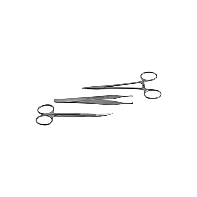 Picture of 3 পিসের সার্জিকাল ইন্সট্রুমেন্ট সাকশন সেট (সুই হোল্ডার, ফোর্পস এবং আইরিস কাঁচি আলাদা করা)