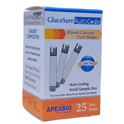 Picture of GlucoSure Auto code Glucose Test Strips _25 strips