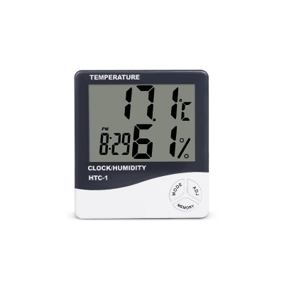 Picture of ইনডোর রুম lcd ইলেক্ট্রনিক তাপমাত্রা আর্দ্রতা মিটার ডিজিটাল থার্মোমিটার হাইড্রোমিটার ওয়েদার স্টেশন অ্যালার্ম ক্লক HTC-1