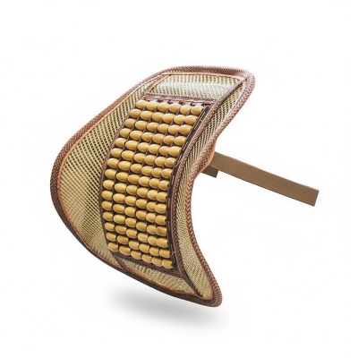 Picture of গাড়ী আসন, অফিস চেয়ার, বাড়ির জন্য ইলাস্টিক এবং বেল্ট সমর্থন সহ জাল ভেন্টিলেশন কাঠের ব্যাক রেস্ট