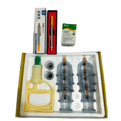 Picture of Hijama Cup set (12Pc) & 50pcs hijama Lancet 1box with Hijama pen 1-Head