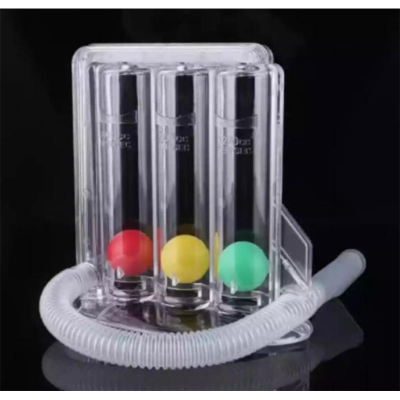 Picture of Respirometer Exerciser, 3-ball Incentive Spirometer Breathing Respiratory Exerciser Lung Function Training Instrument HealthAndYoga(TM) Deep Breathing Exerciser - Breath Exercise Measurement System, Made in China