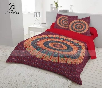 Picture of Digital Home tex Luxury Panel Fashionable Bed Sheet for Home Decoration from Clothika