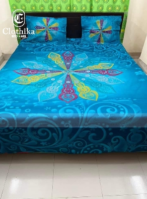 Picture of Digital Home tex Luxury Panel Fashionable Bed Sheet for Home Decoration from Clothika