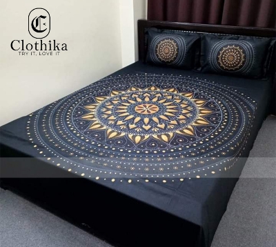 Picture of Digital Home tex Luxury Panel Fashionable Bed Sheet for Home Decoration from Clothika