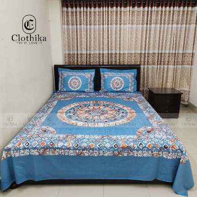 Picture of Digital Home tex Luxury Panel Fashionable Bed Sheet for Home Decoration from Clothika