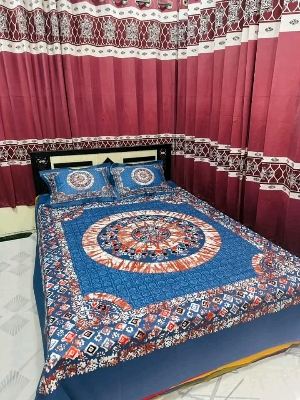 Picture of Digital Home tex Luxury Panel Fashionable Bed Sheet for Home Decoration from Clothika