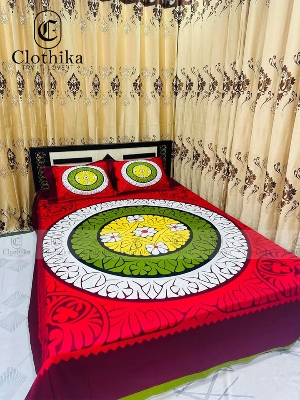 Picture of Digital Home tex Luxury Panel Fashionable Bed Sheet for Home Decoration from Clothika