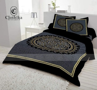 Picture of Digital Home tex Luxury Panel Fashionable Bed Sheet for Home Decoration from Clothika