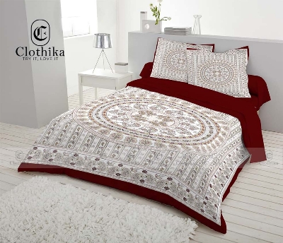 Picture of Digital Home tex Luxury Panel Fashionable Bed Sheet for Home Decoration from Clothika