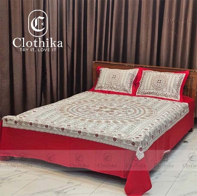 Picture of Digital Home tex Luxury Panel Fashionable Bed Sheet for Home Decoration from Clothika