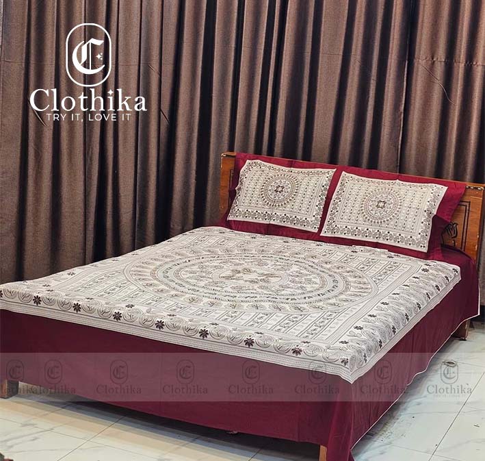 Picture of Digital Home tex Luxury Panel Fashionable Bed Sheet for Home Decoration from Clothika