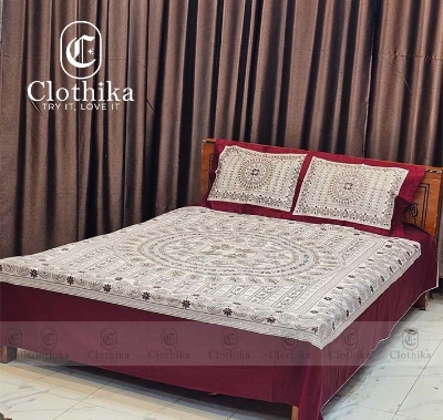 Picture of Digital Home tex Luxury Panel Fashionable Bed Sheet for Home Decoration from Clothika