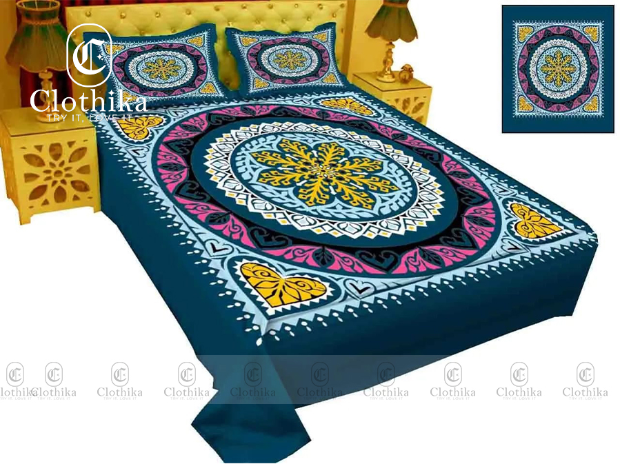 Picture of Digital Home tex Luxury Panel Fashionable Bed Sheet for Home Decoration from Clothika