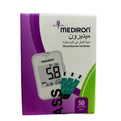 Picture of Blood Glucose Test Strips 50 PCS 1 BOX MEDIRON