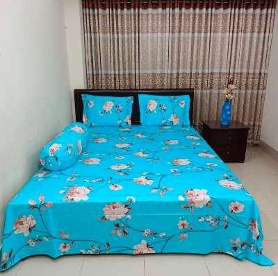 Picture of Premium Quality Twill Bedsheet with 2 pillows cover & 1side pillow cover