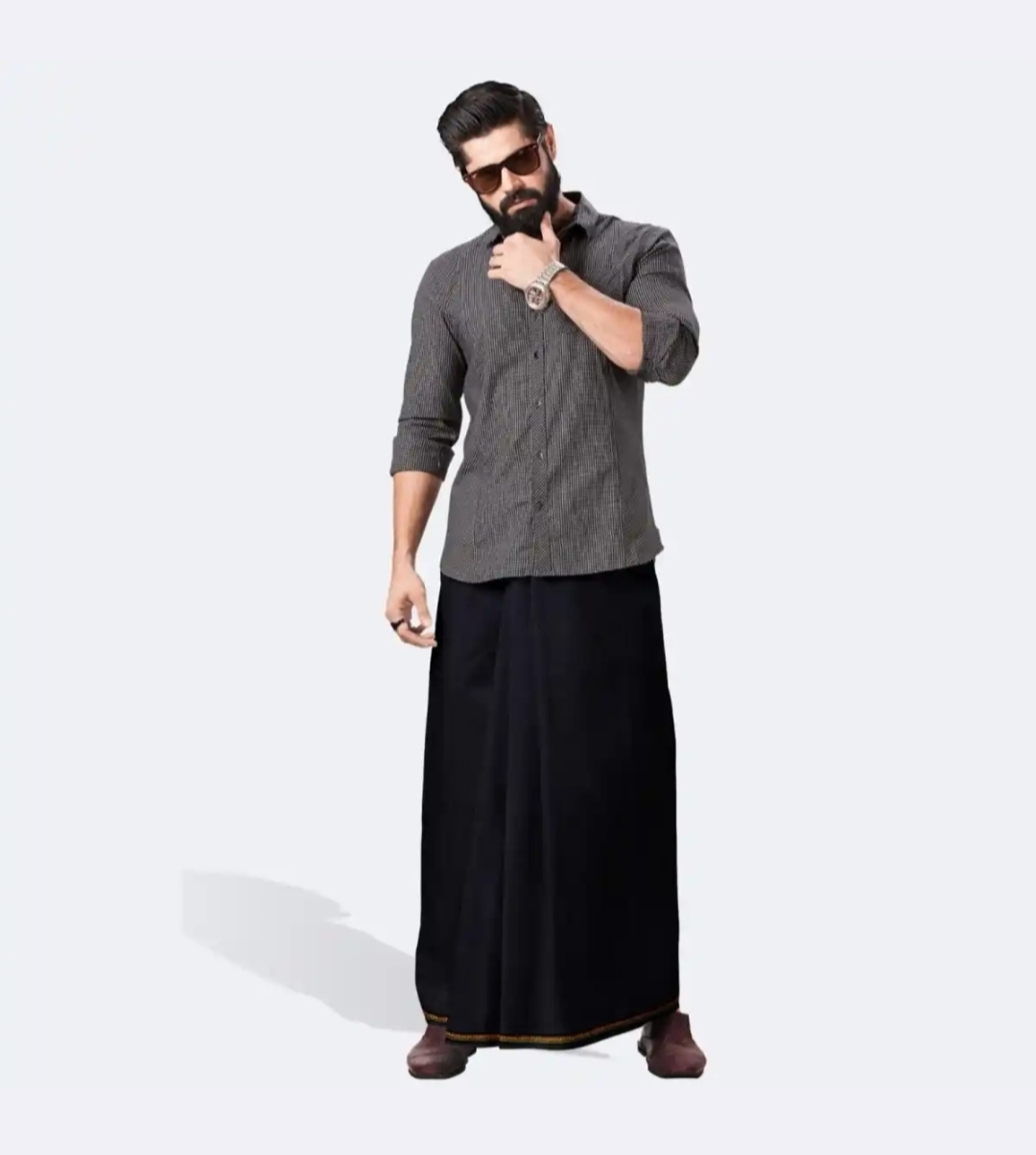 Picture of Black Lungi ATM brand 5 hand for smart men
