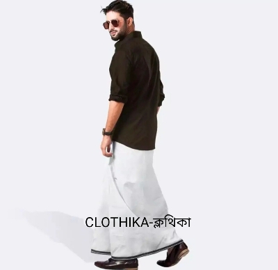 Picture of Balck/White Colour ATM brand 100% cotton Lungi for Smart Men