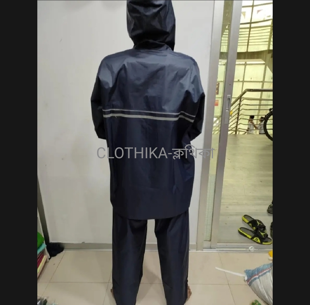 Picture of PVC Nylon Raincoat for Men Stylish,Trendy Fashionable Blue/Black